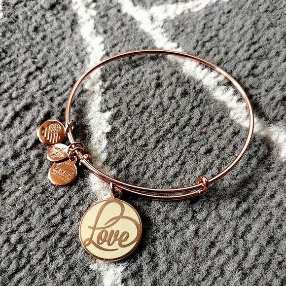 Alex & Ani Rose Tone Love Bracelet - Picture 1 of 5